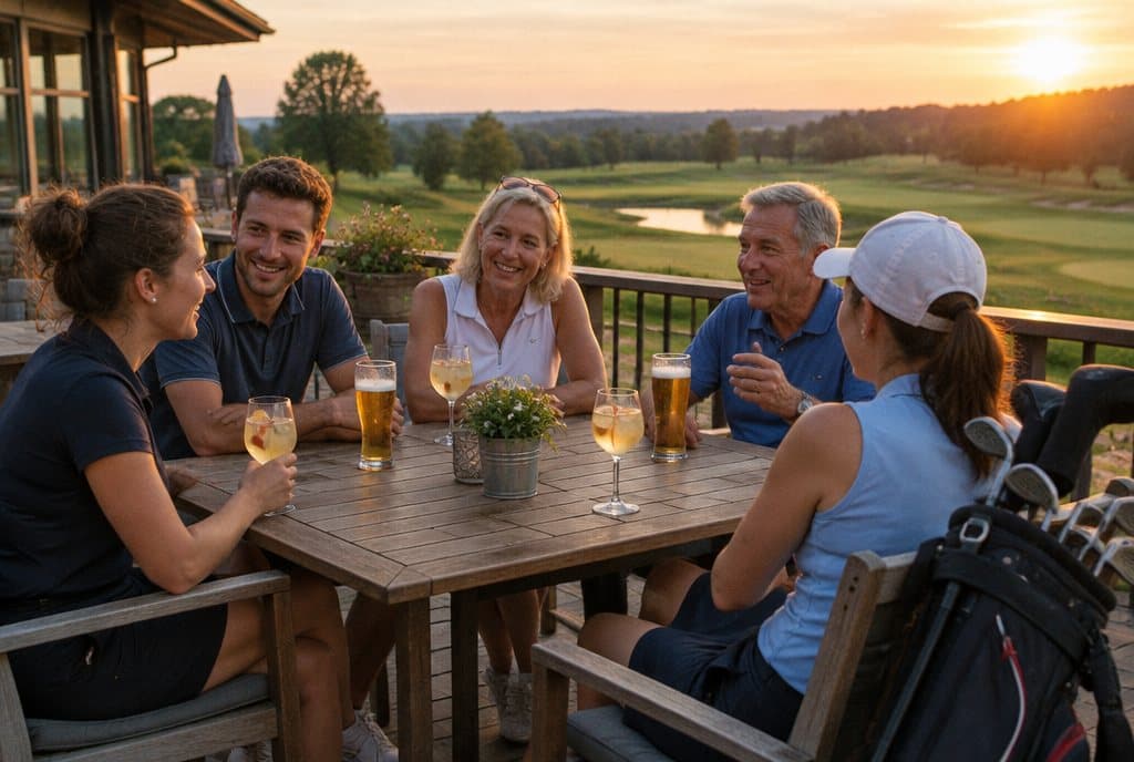 Neue Golfer auf der Clubterrasse